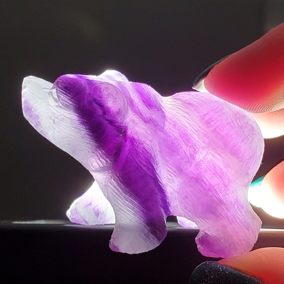 Fluorite Carved Bear - Picture 4 of 4